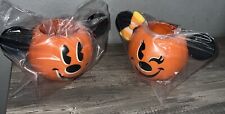 Disney Parks~Halloween Candy Bowl Mickey & Minnie Mouse Pumpkin’s~ NEW picture