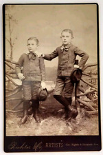 Antique Cabinet Card Photo Victorian Brothers Boys Richter & Co. Philadelphia PA picture