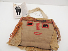 Vintage Chancay Burial Doll Peru Purse Hanging Folk Art picture