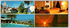 Ta Ki Ki Motel Fort Myers Florida FL Caloosahatchee River TV Pool Ad Postcard picture