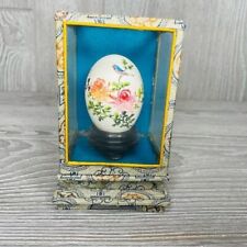 Chinese Vintage Hand Painted Egg Asian floral with birds decoration unique decor picture