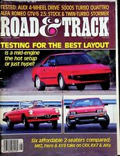 SIX AFFORDABLE 2-SEATERS - ROAD AND DRIVER, AUGUST 1985 VOLUME 36. # 12 VINTAGE picture
