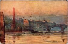 Postcard~Vintage Art~ Cleopatra’s Needle And Somerset House~London~Tuck~KB5 picture