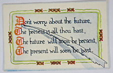 1912 Motto Postcard Don't Worry About The Future Success Postal Card Company USA picture