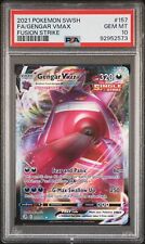 PSA 10 Gengar Vmax 157/264 Fusion Strike Holo Full Art Graded Pokemon Card picture