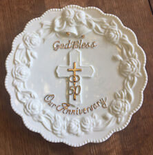 50th wedding anniversary plate - God Bless Our 50th Anniversary *EUC 8” C-14 picture