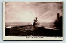 New York Fireboat New Yorker Postcard RPPC Original Davidson Bros    pc87 picture