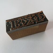 Antique  BETA SIGMA PHI Sorority Copper Metal Wood Block Ink Plate Letter Press picture