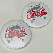 Vintage “ I'm A California Trucker  ” Button / Pin - Lot of 2 picture
