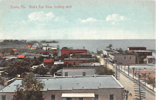 c.1910 Bird's Eye View looking West Eustis FL post card picture