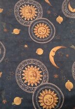 Blue Celestial Sun Moon & Stars Square Polyester Tablecloth 70