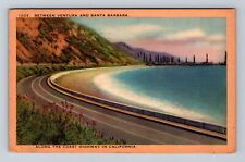 Santa Barbara CA- California, Along The Coast Highway, Vintage c1946 Postcard picture