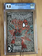 Spider-man #1 Facsimile Shattered Variant CGC 9.8 White (Scarce SILVER variant) picture