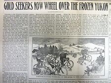 BEST 1900 headline display newspaper The GOLD RUSH to Nome ALASKA picture