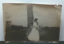 Antique Early Photo Country Girl On Her Graduation Day picture