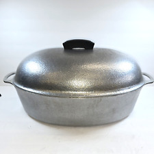 VTG HAMMERCRAFT COOKWARE Club Cast Aluminum Hammered Oval Roaster with Lid picture
