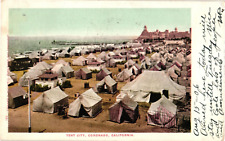1906 Tent City Coronado California Hotel Pier Ocean Postcard picture