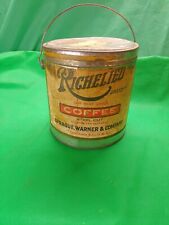 Vtg. large. Can Richelieu  Sprague, Warner Co. Coffee Tin Chicago IL Rough Shape picture