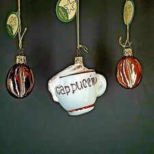INGE-GLAS Cappuccino Christmas Ornaments Hand Made in Germany Sold by Gump's picture