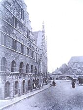 Old Guild Houses & Church, GHENT (BELGIUM), c1900's Magic Lantern Glass Slide picture