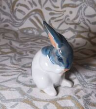 Vintage Otagiri Rabbit Bunnie Hand Painted Blue White 3