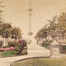 Baltimore Stereoview Thomas Wildey Monument Garden Park Broadway Blvd IOOF 1880s picture