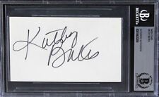 Kathy Bates Misery Authentic Signed 3x5 Index Card Autographed BAS Slabbed picture
