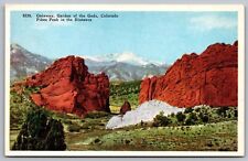 Gateway Garden Gods Rock Formations Valley Historic Mountains Vintage Postcard picture