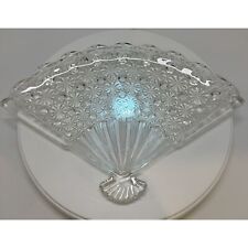 Vintage Fenton Glass Vanity Fan Tray - Daisy & Button  - Chipped see last pic picture