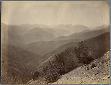 Lafont. France, Pic du Midi, View of the Route de Tourmalét Vintage Albumen Print picture