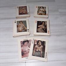 Vintage playing cards naked explicit Erotica Sexual 54 cards total no box - Mini picture