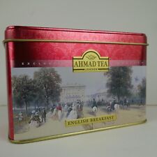 Vintage Ahmad Tea London Tin Collectible Advertising Container Tea Canister picture
