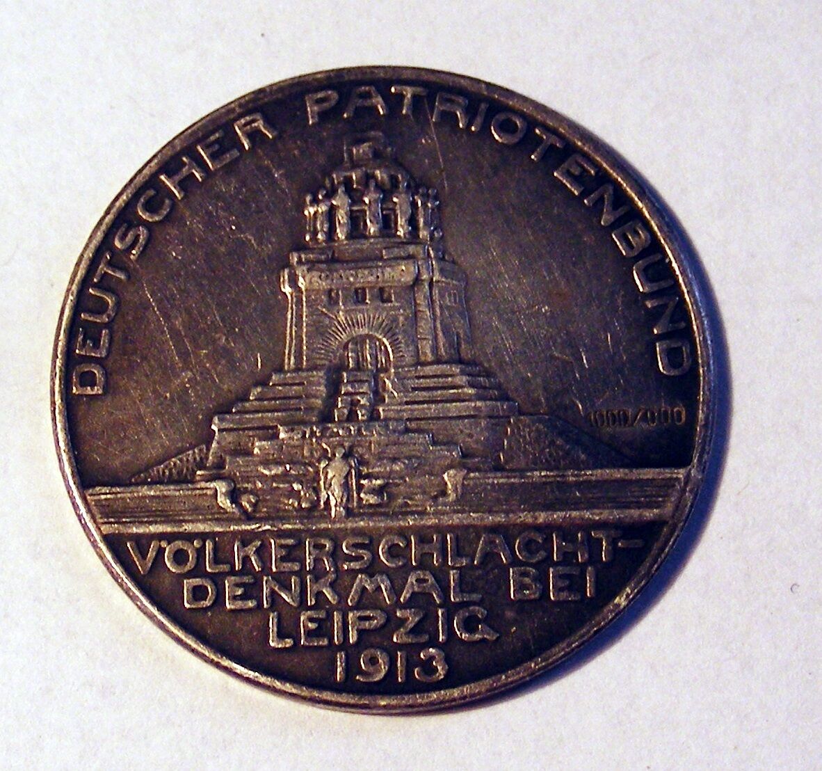 1813-1913, Germany, Leipzig. Battle of the Nations silver  Medal.