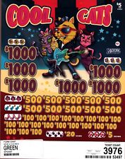 5 Window Pull Tab Tickets Game - Cool Cats $5 picture