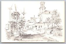 Massachusetts Provincetown Commercial Street View Black White Vintage Postcard picture