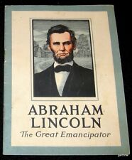 ABRAHAM LINCOLN 1926 GREAT EMANCIPATOR PICTORIAL INSURANCE PROMOTIONAL BOOKLET picture