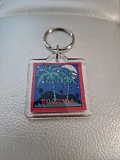 Vintage Florida Acrylic Palm Tree Tropical Keychain souvenir Collectable  picture