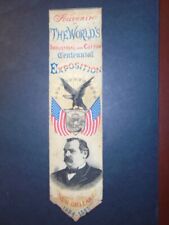 Vintage 1884 Ribbon Of The World’s Industrial & Cotton Centennial New Orleans picture