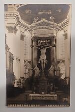 Jesus Crucifixion Vintage RPPC Photo Postcard Cathedral Interior Germany  picture