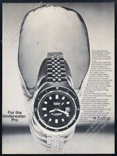 1968 Zodiac Super Sea Wolf Seawolf diving watch photo vintage print ad picture