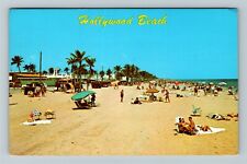 Hollywood FL-Florida, Hollywood Beach, Sunbathers, c1973 Vintage Postcard picture
