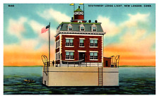New London Connecticut Southwest Ledge Light,  Postcard A3 picture