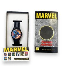 VTG 1996 Captain America Classic Character Watch Adult Wristwatch Marvel - NEW picture