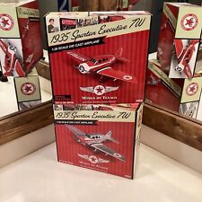 Wings of Texaco Die-Cast 1935 Spartan Executive 7W Airplane Red #21 SET picture