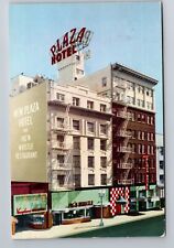 San Diego CA-California, New Plaza Hotel, Advertising, Vintage c1955 Postcard picture