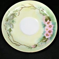 Rosenthal Continental Bavarian Saucer ONLY Green with Pink Floral 6.5 Inches picture