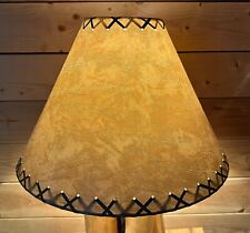 Rustic FAUX Leather Hardback Round Lamp Shade - 18