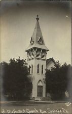RPPC 1st Methodist Church Nora Springs Iowa ~ Ellis real photo postcard picture