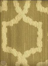 Woven Large Lattice Trellis Cream & Taupe Textured Upholstery Fabric picture