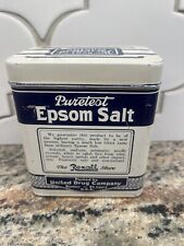 Vintage Puretest United Drug Company Epsom Salt Tin picture